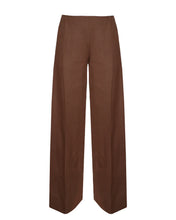 Load image into Gallery viewer, Pleated Pants Bottom - Earth Brown Linen