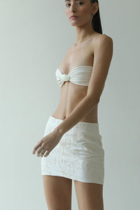 Shell Straight Bikini Top - Off-White