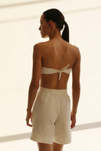 Load image into Gallery viewer, TQC Zipper Detail Bikini Top - Ribbed Off-White