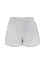 Load image into Gallery viewer, Straight Mini Shorts Bottom - White Texture