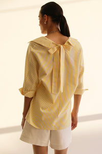 Tailoring Moorings Shirt Top - Yellow Stripes