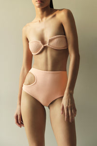 Lunar Cutout Bikini Bottom - Peach