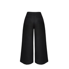 Load image into Gallery viewer, Pleated Low Waist Pantaloon - Black Linen