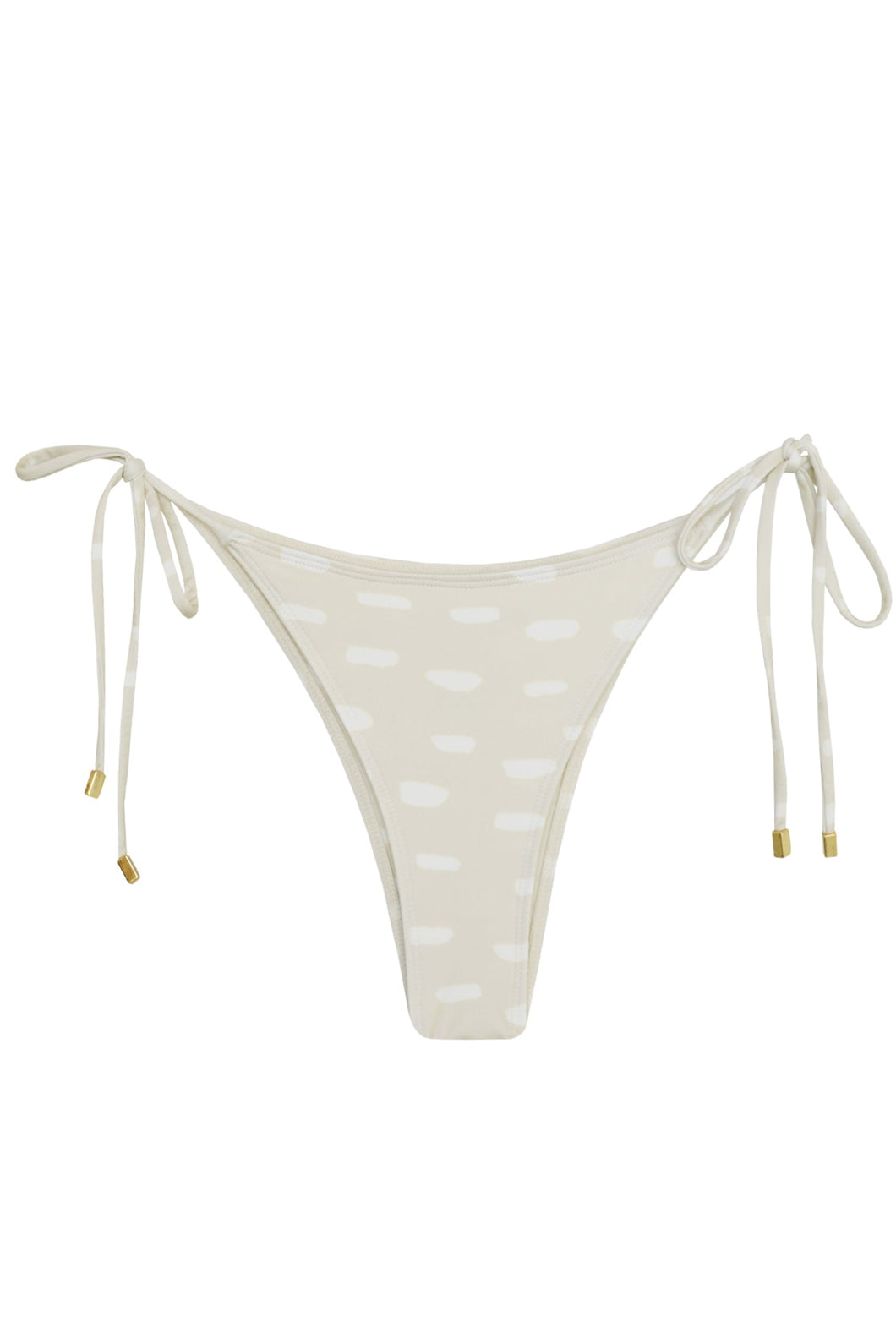 Triangle Bikini Bottom - Creamy Striped Print