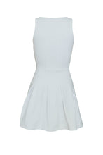 Load image into Gallery viewer, Pleated Stitching Dress with Fixed Shorts - White