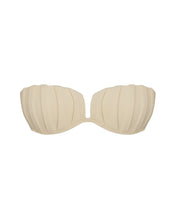 Load image into Gallery viewer, TQC Pleated Detail  Bikini Top - Creamy
