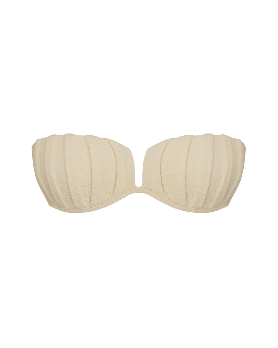TQC Pleated Detail  Bikini Top - Creamy