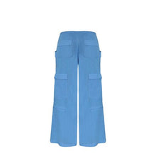 Load image into Gallery viewer, Cargo Pants - Celest Blue Linen