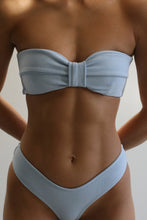 Load image into Gallery viewer, Straight With Passage Bikini Top - Light Blue