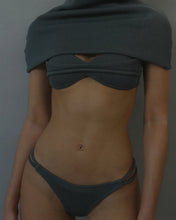 Load image into Gallery viewer, Fixed Strap Duo Bias Bikini Bottom - Graphite
