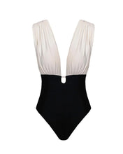 Load image into Gallery viewer, Drop Draped Swimsuit - Off-White