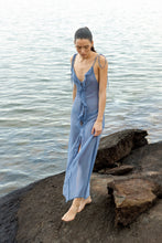 Load image into Gallery viewer, Bias Ruffle Cover-Up - Blue