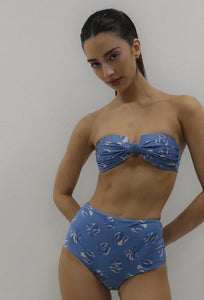 TQC Square Bikini Top - Blue Dot