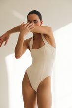 Load image into Gallery viewer, One-front Swimsuit with Band - Off-White