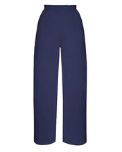 Load image into Gallery viewer, Straight High Waist Detail Tailoring Pants Bottom - Navy Blue Linen