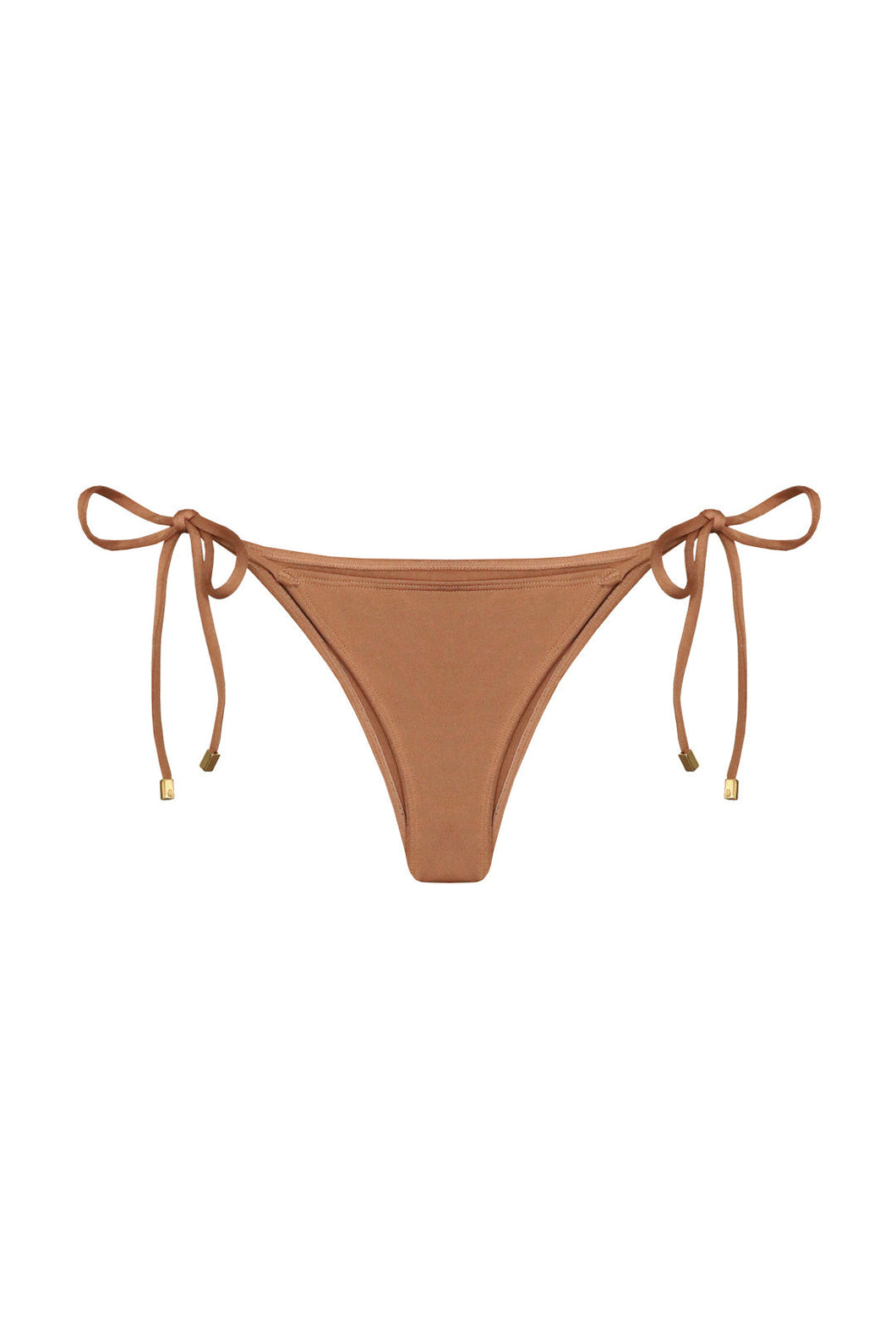 String Triangle Bottom Triangle Bikini Bottom - Almond – Ostra Internacional