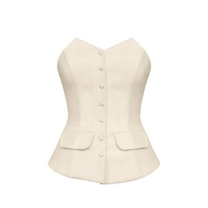 Strapless Vest Top - Creamy