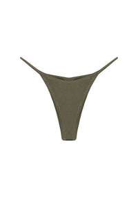 Triangle With Fixed Strap Bikini Bottom - Military Green