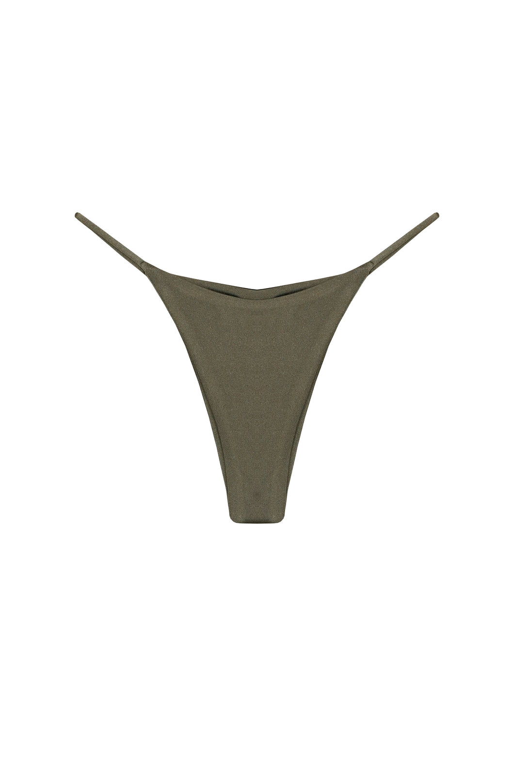 Triangle With Fixed Strap Bikini Bottom - Military Green