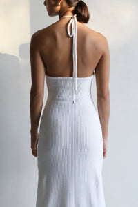 Crochet Halter Dress - Off-White