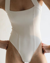 Load image into Gallery viewer, One-front Swimsuit with Band - Off-White