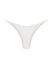 Load image into Gallery viewer, Triangle With Fixed Strap Loops Bikini Bottom - Off-White Crepe