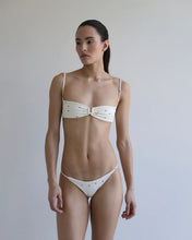Load image into Gallery viewer, Triangle With Fixed Strap Bikini Bottom - Off-white polka dot print