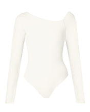 Load image into Gallery viewer, Long Sleeve Bodysuit Top - Off-White