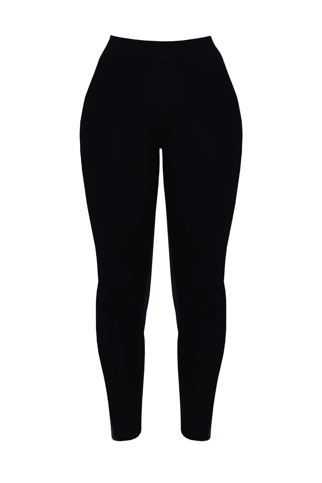 Elastic Detail Leggings Pants Bottom - Black