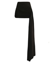 Load image into Gallery viewer, Short Pleated Skirt Bottom - Jersey Black