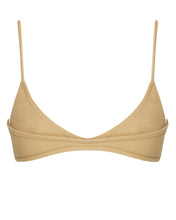 Load image into Gallery viewer, Wide Strap Bias Bikini Top - Walnut Crepe