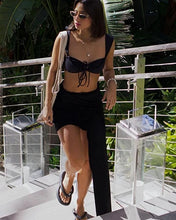 Load image into Gallery viewer, Short Pleated Skirt Bottom - Jersey Black