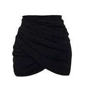 Load image into Gallery viewer, Shirred Short Sarong Bottom - Black
