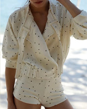 Load image into Gallery viewer, Mini Shorts Bottom - Off-White Polka Dot Print