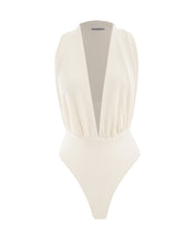 Load image into Gallery viewer, Back Detail Swimsuit - Off-White Crepe