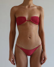 Load image into Gallery viewer, Triangle With Fixed Strap Bikini Bottom - Pomegranate