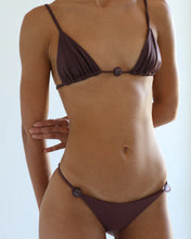 Load image into Gallery viewer, Triangle Thomas Ring Bikini Top  - Chocolate Brown