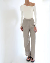 Load image into Gallery viewer, Long Sleeve Bodysuit Top - Off-White