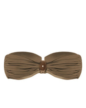 Load image into Gallery viewer, Square Bandeau Ring Bikini Top - Brown