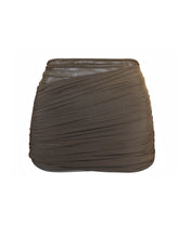 Load image into Gallery viewer, Ruched Mini Skirt Bottom - Brown Tulle