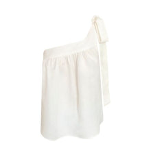 Load image into Gallery viewer, Bow One Sided Shoulder Blouse - Linen Off-White