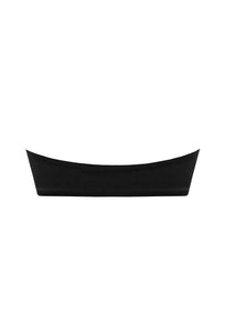 Loop Flap Straight Bikini Top - Black