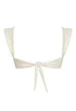 Load image into Gallery viewer, Backstitch Bias Furrowed Bikini Top - Off-White