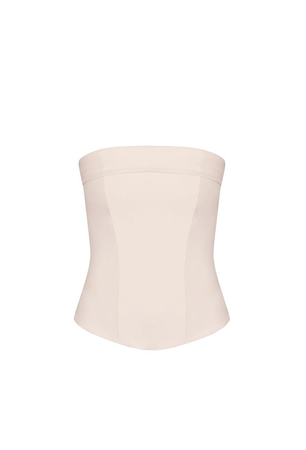 Strapless Mesh Corset Top - Off-White