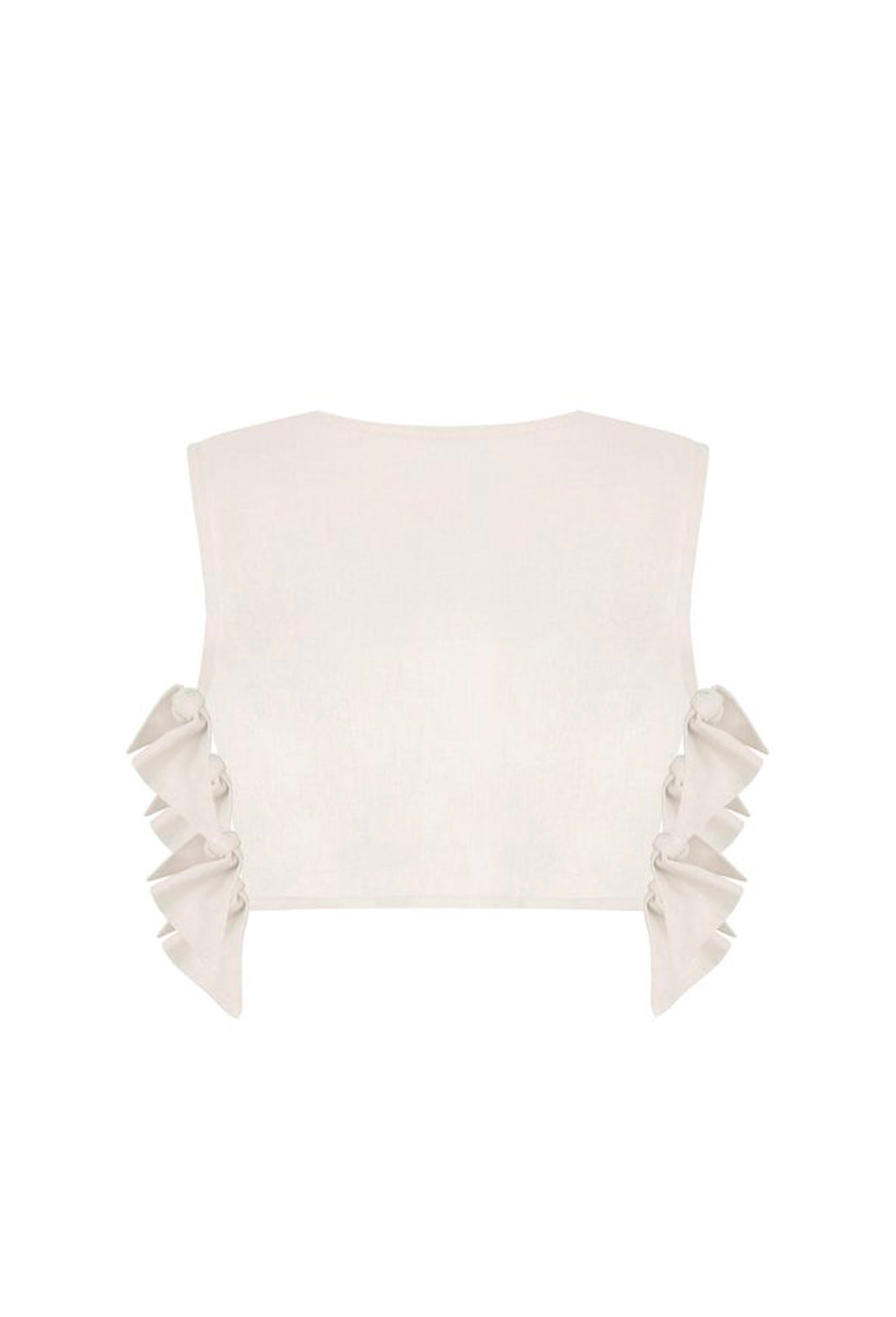 Lateral Bow Crop - Linen Off-White