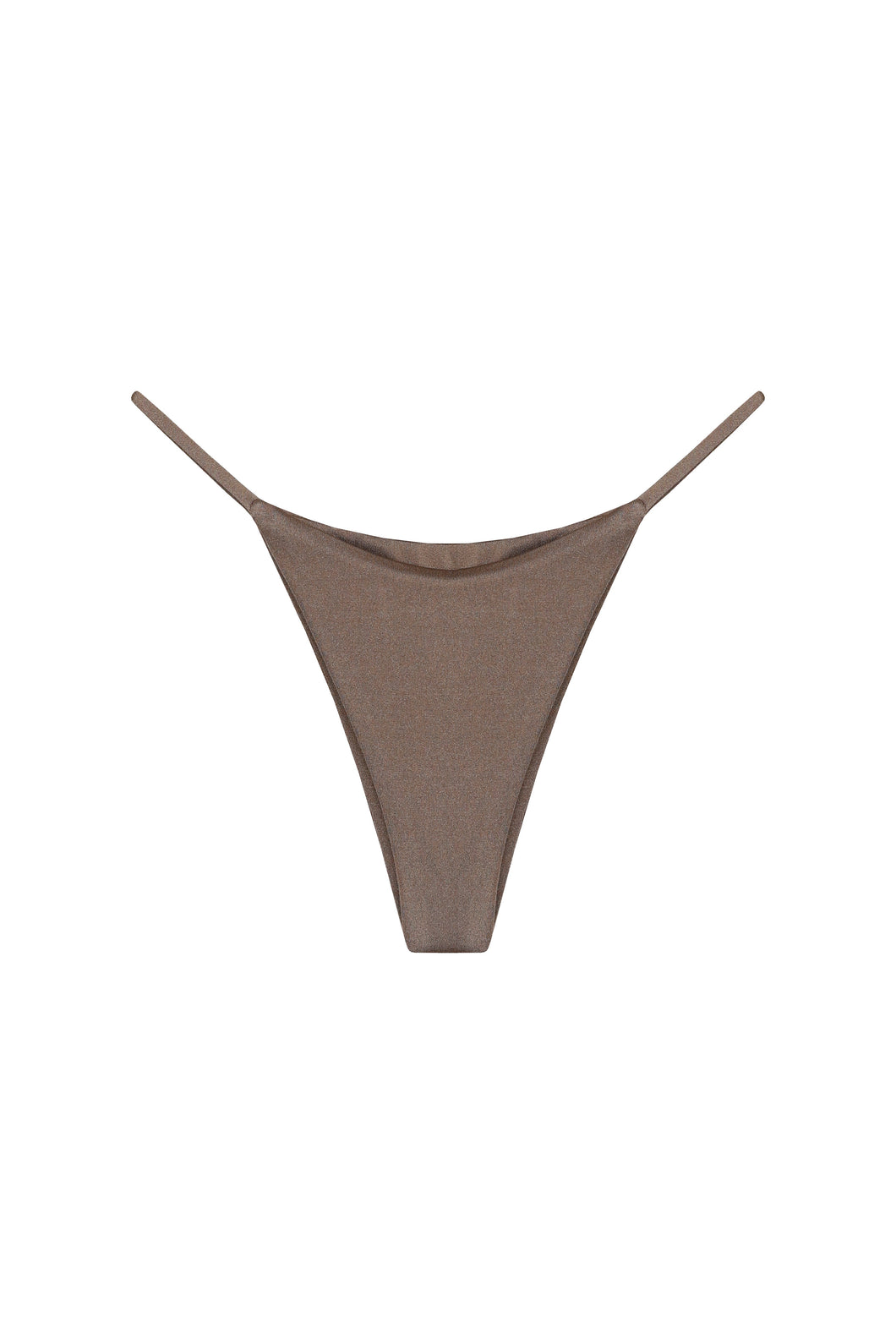Triangle With Fixed Strap Bikini Bottom - Chestnuts