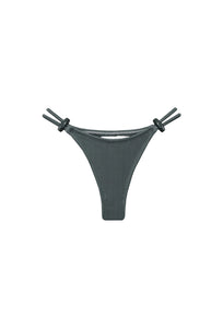 Fixed Strap Duo Loop Bikini Bottom - Graphite