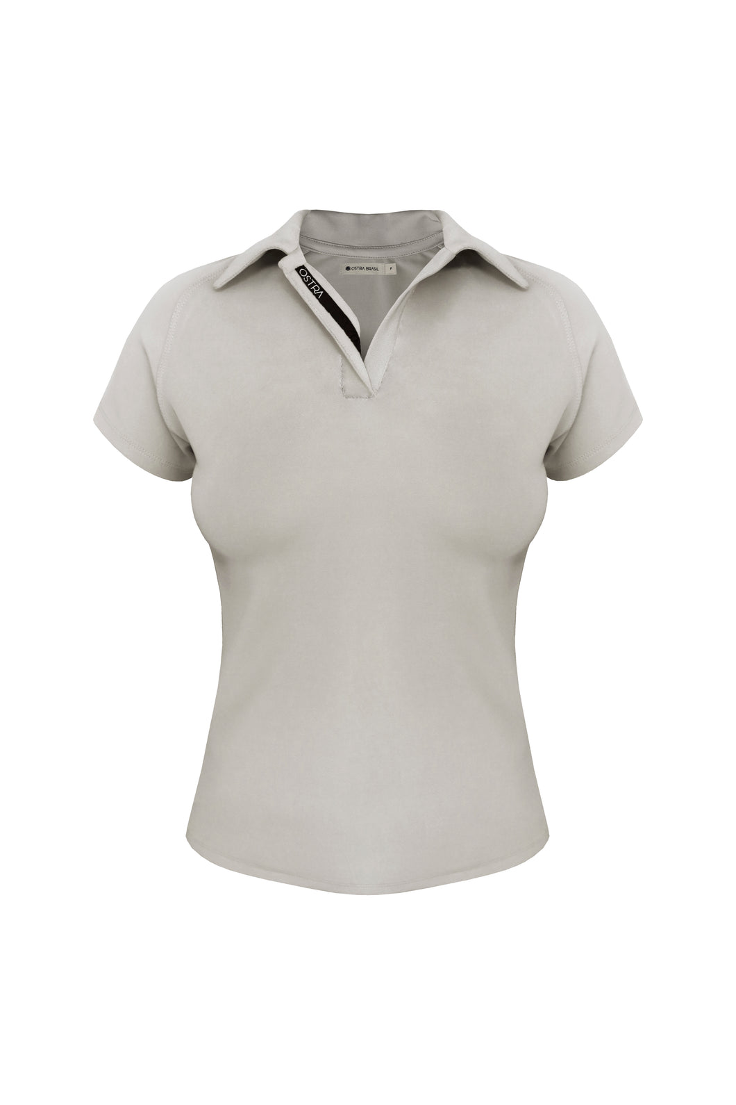 Polo Jersey Blouse Top - Natural Jersey