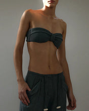 Load image into Gallery viewer, Straight With Passage Bikini Top - Graphite