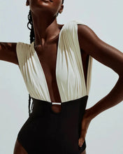 Load image into Gallery viewer, Drop Draped Swimsuit - Off-White